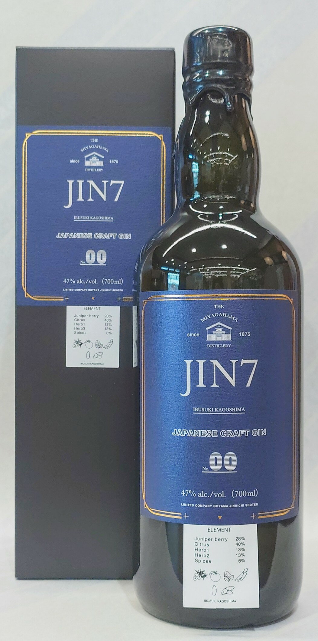 JIN7 series 00 47度 700ml【ジン】【大山甚七商店】