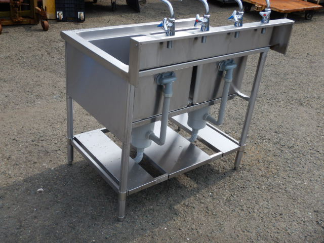 業務用 ステンレス 2槽 ソイルド シンク W100 2 5 D70 H85 15 Cm 食器洗浄機 用 食洗機 槽内寸w400d457深275ｍm Jwe 580uaで使用 良品厨房 シティオ豊橋