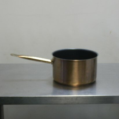 【中古】3 EBM 18-8 プロシェフ IH対応 深型 片手鍋(蓋無) 22cm テフロン 柄21cm 深125mm 4.7L 1.4kg ..