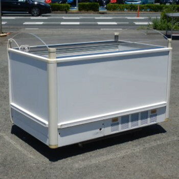 良品厨房 シティオ豊橋の【中古】(西濃営業所止)2015年製 サンデン WLO-143Z 平型 オープン 冷凍 ショーケース 3相200V W1434D910H925(+100)mm 362L 150kg｜アングル2