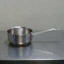 【中古】フランス製 Marviel 浅型 片手鍋 ソースパン ステンレス IH対応 16cm 深7cm 620g φ173H79mm 柄19cm 底5mm モー...