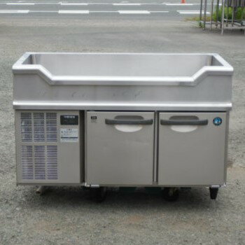 【中古】2015年製 ホシザキ 舟形シンク 付 冷蔵 コールドテーブル RW-120SNC W120D60H80cm 145L 100V 82kg 台下 冷蔵庫 パッキン/網棚 新品