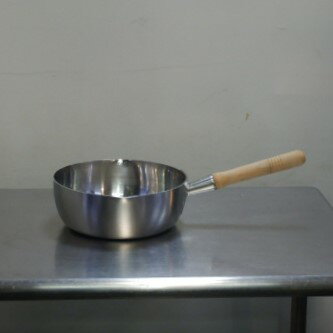 【中古】SA スーパーデンジ ステンレス 雪平鍋 片手鍋 27cm 深10cm 5.2L IH対応 柄24cm 底板厚2mm W286..