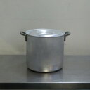 【中古】業務用 アルミ 寸胴鍋 ふた付 24cm 外寸φ248H232mm 内寸φ24深22.7cm 10L 2.17kg 手38厚4.1mm 両手鍋 硬質アルミ
