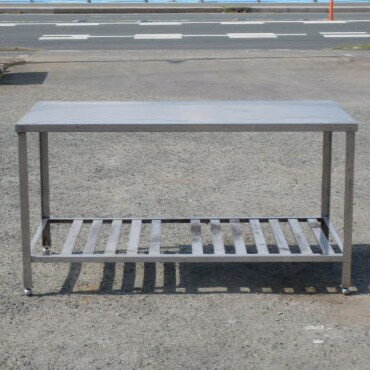 Rakuten - 【中古】(代引不可)業務用 ステンレス 作業台 W1500 D750 H800mm 厨房 W150cm さびあり