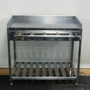 【中古】(代引不可)IKK 業務用 LPガス グリドル TYH-900 鉄板 焼 機 脚付 焼面 W90D55cm 厚12mm 外寸W91D56(+14)H80(+6)cm 5バーナー 鉄板焼き(3)