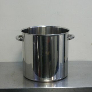 【中古】EBM ステンレス 寸胴鍋 両手 ふたなし 30cm IH対応 底板厚3mm モリブデンジ2 外寸φ316手40 内..