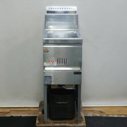 【中古】2010年製 マルゼン LP ガス フライヤー MGF-13J 13L W33D60H80(+22)cm プロパン 9.5mmゴムホー..