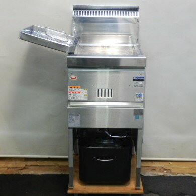 【中古】(代引不可)2022年製 マルゼン LP ガス 1槽 フライヤー MGF-C18K 18L W43D61H80(+22)cm プロパ..