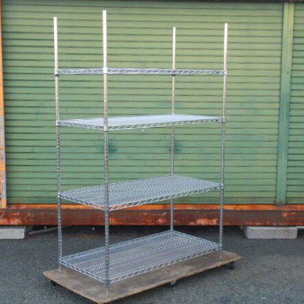 【中古】(個人宛不可)マルゼン 業務用 シェルフ NL1220-PH1900-4 4段 W1217 D610 H...