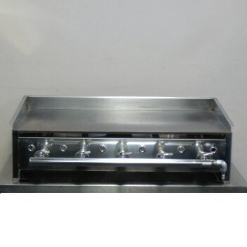 【中古】(代引不可)AKS 業務用 プロパン LPガス グリドル AK-2 鉄板焼機 W750D450厚9mm 外寸W780D465(+..