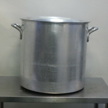 Rakuten - 【中古】5(底ふくらみ)(底きず) アルミ 寸胴鍋 48cm 外寸Wφ510H495mm 厚4mm 9.88kg 86L ラーメン スープ 取っ手74mm 内寸W480H480mm