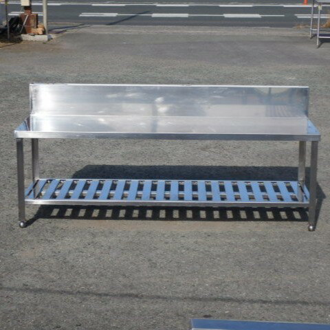Rakuten - 【中古】業務用 ステンレス 作業台 W1800 D600 H600(+200)mm 厨房 W180D60H80cm ガス台 コンロ台 架台