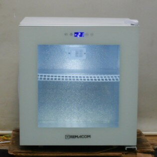 【中古】(代引不可)2025年製 レマコム RIS-33TW 小型 前開き 冷凍 ショーケース 80L 棚1段 W475D440H525mm 27kg LED