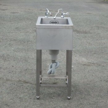Rakuten - 【中古】業務用 ステンレス 1槽 シンク W400 D750 H840mm 厨房 槽内寸W32D59深25cm W40D75H84cm