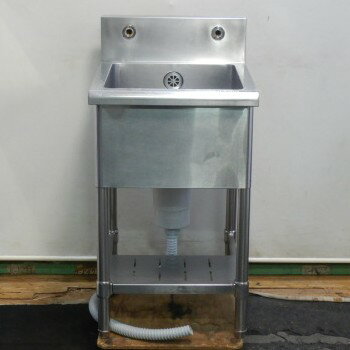 Rakuten - 【中古】(へこみあり)業務用 ステンレス 1槽 シンク W490 D600 H800(+150)mm 厨房 槽内寸W41D46深28cm W49D60H80(+15)cm W50 隙間