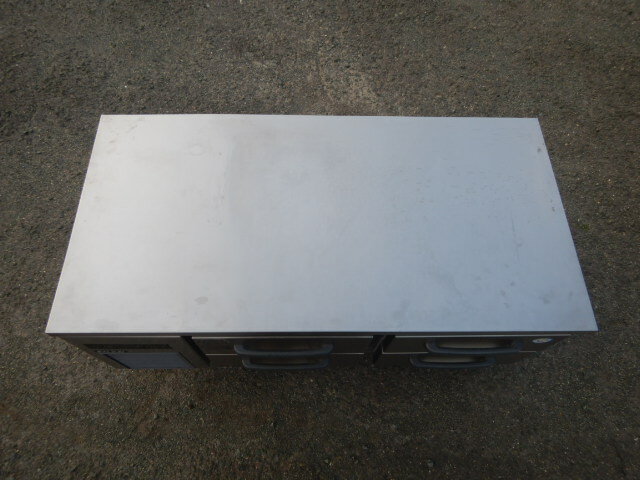 【中古】(代引不可)2023年製 フクシマガリレイ 冷凍 低 ドロワー コールドテーブル LBC-124FM2 W120D60H55cm 126L 75kg 引出 2/3ホテルパン 3
