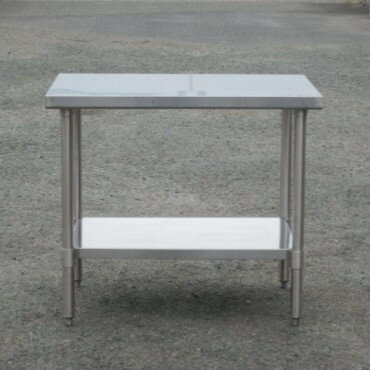 Rakuten - 【中古】2 業務用 ステンレス 作業台 W900 D600 H800mm 厨房 W90 D60 H80cm 下段ソリッド仕様