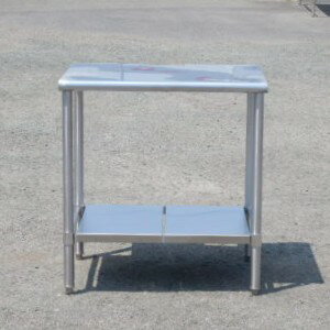 Rakuten - 【中古】業務用 ステンレス 作業台 W750 D600 H800mm 厨房 コンロ台 オーブン台 W75 D60 H80cm 2/3 スチコン 架台