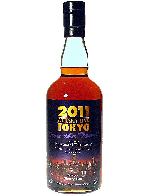 川崎　1982 シングルグレーンウイスキー　バット　65.5％　700ml　ウイスキーマガジンライブKAWASAKI 1982 Butt 65.5% 70cl　single grain whisky Whisky Magazine Live2011 Official Commemorative Bottle