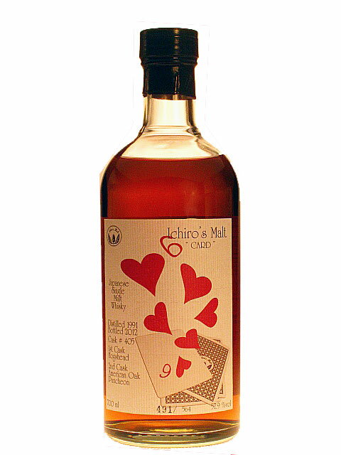 イチローズモルト カード　シックスオブハーツ　羽生　57.9％　700ml　アメリカンオークパンチョンHANYU ICHIRO'S MALT CARD Six of Hearts 57.9% 70cl American Oak Puncheon