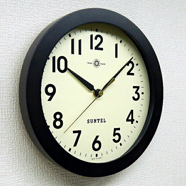 結婚式 お中元 壁掛け時計 クォーツ時計 電波時計 壁掛け 掛け時計 ダーク ブラウン 日本製 木製 おしゃれ ギフト プレゼント アンティーク レトロ インテリア キッチン リビング 寝室 さんてる [2]