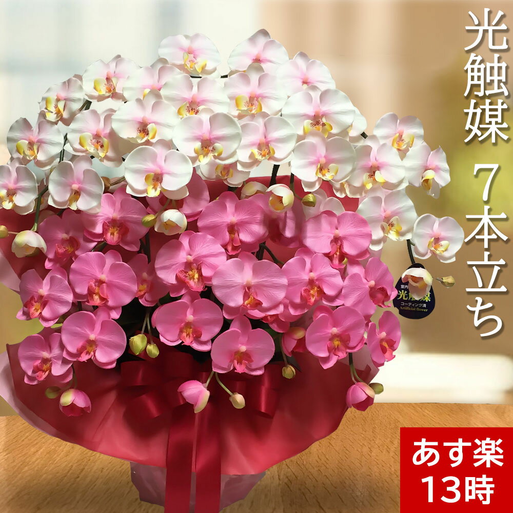 楽天造花の胡蝶蘭専門 CoCoCanフラワー母の日 かわいい ギフト 花 周年祝い 花 ピンク お祝い 誕生日 可愛い 百寿 開店 花 女性 60代 胡蝶蘭 プレゼント 造花 7本 ミックス ホワイト 光触媒 開業 開院 フェイク 大きめ 鉢植え ネイルサロン 開設 敬老の日