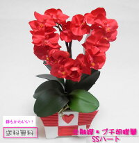 光触媒*プチ胡蝶蘭ハート型《送料無料/豪華仕様/造花/光触媒/ギフト対応/コチョウラン》