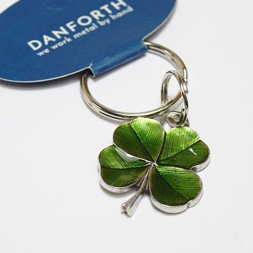 ダンフォース キーリング　／　クローバー グリーン DANFORTH KEYRING [ 手作り ハンドメイド ハンドメード キーホルダー ピューター おしゃれ かわいい ギフト プレゼント 海外 輸入 ブランド アメリカ ]