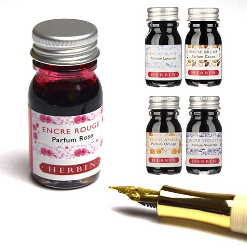 文房具（1000円程度） HERBIN エルバン 香り付きインク　[10ml] 【メール便利用可能】 [ 万年筆 つけペン ガラスペン ボトル インク おしゃれ フランス 海外 ブランド ギフト プレゼント 文房具 文具 ]