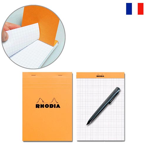 RHODIA ブロックロディア オレンジ No.16（A5サイズ) 5mm 方眼 cf16200 ブロックメモ メモ帳 メモパッド フランス 海外 輸入 文具 文房具