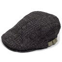 ハンチング帽 ポリケーブル ニット メンズ 秋 冬 灰色 グレー ハンチング キャップ 帽子 Flat cap サイズ 58cm 調整可能