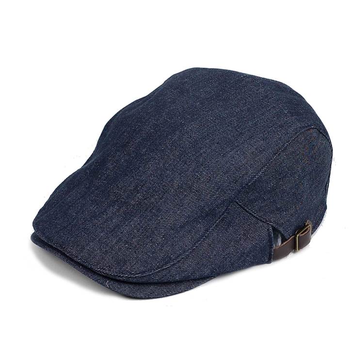 ハンチング帽 デニム 生地 ネイビー 紺色 Flatcap メンズ レディース ハンチング キャップ 帽子 サイズ..