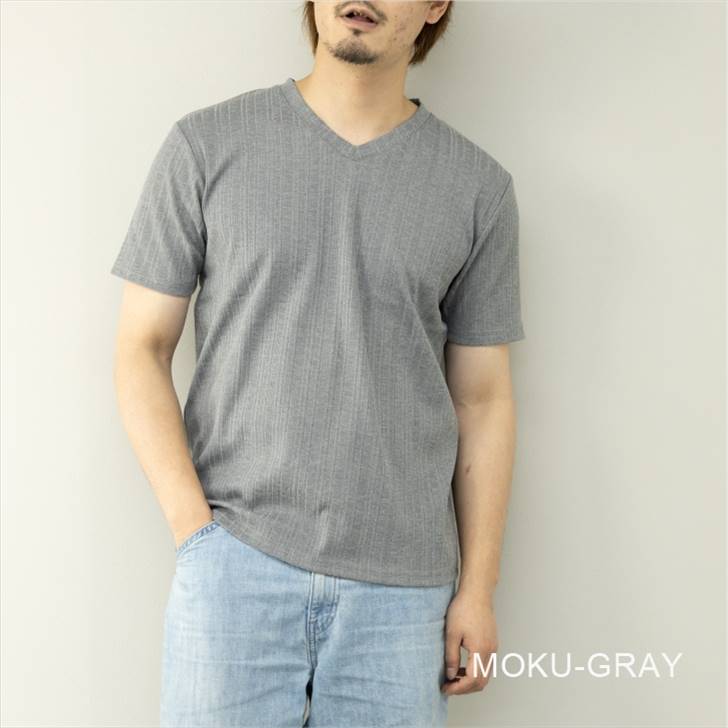 Tシャツ メンズ 半袖 Vネック ランダムテレコ スリム 細身 無地 半袖Tシャツ VネックTシャツ テレコTシャツ カットソー トップス インナー カジュアル キレイ目 定番 ベーシック シンプル 春 夏 服 お洒落 送料無料