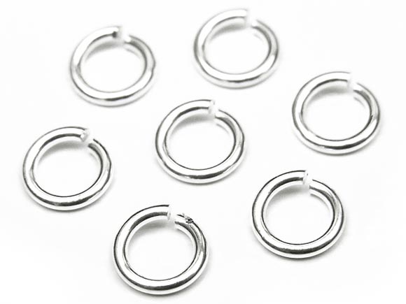 SILVER925 丸カン 太さ 0.6mm×サイズ 4mm【10コ販売】▽ シルバー925 パーツ アクセサリー クラフト 金具 USA製 925銀 スターリングシルバー Sterling Silver