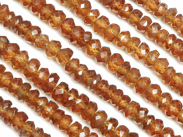 オレンジガーネット（ヘソナイト） ボタンカット 3mm▽ ガーネット 1月の誕生石 柘榴石 ざくろ石 Garnet Hessonite 連売り 天然石 ビーズ パワーストーン パーツ アクセサリー 素材 材料