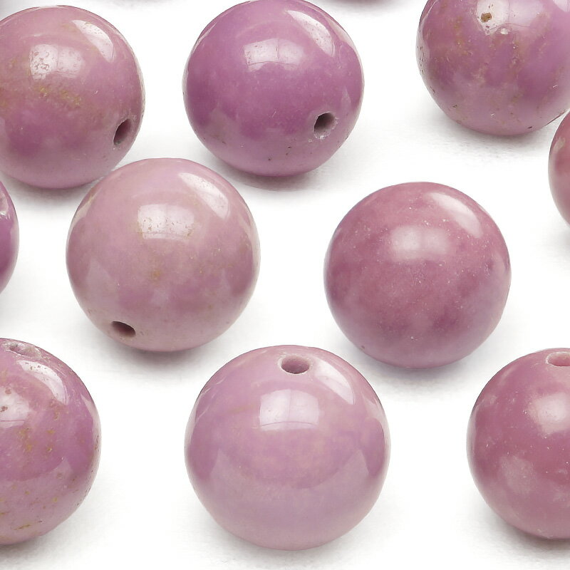 【粒販売】ペルー産 フォスフォシデライト 丸玉 10mm 【3粒販売】▽ メタストレングス石 斜燐鉄鉱 Phosphosiderite ラウンド 丸ビーズ 粒売...