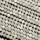 マザーオブパール ホワイト 丸玉 3mm【1連販売】▽ シェル 真珠母貝 MOP Mother of pearl ラウンド 丸ビーズ 極小 連売り 天然石 ビー...