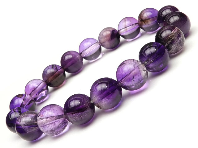 エレスチャルクォーツ スーパーセブン 丸玉ブレス 11〜12mm No.88【1点もの】▽ セイクリッドセブン 骸骨水晶 Elestial quartz Sup...