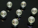 【粒販売】レインボーオーラ 64面カット 丸玉 6mm【12粒販売】▽ クリスタル 水晶 蒸着水晶 Crystal 4月の誕生石 ラウンドカット 粒売り 天然石...