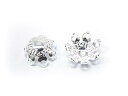 花座 typeHシルバー【20コ販売】▽ 座金 ビーズキャップ パーツ ハンドメイドパーツ アクセサリー クラフト 金具 素材 材料