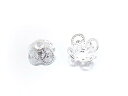 花座 typeJ艶消シルバー【20コ販売】▽ 座金 ビーズキャップ パーツ ハンドメイドパーツ アクセサリー クラフト 金具 素材 材料