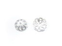 花座 typeL艶消シルバー【20コ販売】▽ 座金 ビーズキャップ パーツ ハンドメイドパーツ アクセサリー クラフト 金具 素材 材料