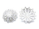 花座 typeN艶消シルバー【20コ販売】▽ 座金 ビーズキャップ パーツ ハンドメイドパーツ アクセサリー クラフト 金具 素材 材料