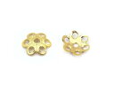 花座 typeQ艶消ゴールド【20コ販売】▽ 座金 ビーズキャップ パーツ ハンドメイドパーツ アクセサリー クラフト 金具 素材 材料