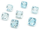 スカイブルートパーズ スクエアカット ルース 7mm▽ トパーズ ブルートパーズ Topaz 11月の誕生石 裸石 粒売り 天然石 ビーズ パワーストーン パーツ アクセサリー 素材 材料