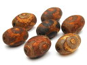 【粒販売】三眼天珠 ライス 14×10mm【6粒販売】▽ ジービーズ アゲート メノウ アゲット 瑪瑙 Agate ナツメ 粒売り 天然石 ビーズ パワーストー...