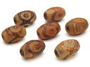 【粒販売】三眼天珠 ライス 12×8mm【7粒販売】▽ ジービーズ アゲート メノウ アゲット 瑪瑙 Agate ナツメ 粒売り 天然石 ビーズ パワーストーン...