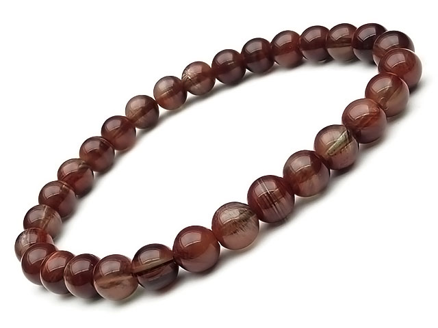 アンデシン 丸玉ブレス 6mm No.17【1点もの】▽ チベットナイト チベットサンストーン アンデサイト Andesine ブレスレット 数珠 ラウンド 天...