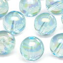 【粒販売】アクアオーラ 丸玉 10mm【4粒販売】▽ クリスタル 水晶 蒸着水晶 Crystal 4月の誕生石 ラウンド 丸ビーズ 粒売り天然石 ビーズ パワーストーン パーツ アクセサリー 素材 材料